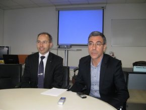 Текст за снимка: Даниел Вълчев и приятелят му Веселин Тодоров – бос на Сиела, но вече като кандидат-депутати от ДБГ миналата пролет
