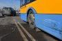 Верижна катастрофа между тролей и 6 коли задръсти столично кръстовище 