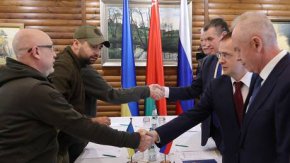 Среща на руски и украински преговарящи в Беларус, 3 март 2022 г.