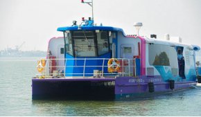 На тази снимка се вижда първото водно метро в област Кочи, Керала, Индия.