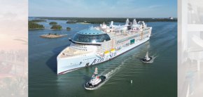 
Icon of the Seas на Royal Caribbean International е дълъг 365 метра (близо 1200 фута) и ще тежи приблизително 250 800 тона. За сравнение, това е все едно да се опиташ да задържиш на повърхността две кули CN Towers.