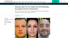 Британският „Дейли телеграф“ съобщи, че тримата българи, задържани по подозрения в шпионаж за Русия, в продължение на 10 години са използвали апартамент в Западен Лондон, недалеч от военновъздушната база Нортхолт, която редовно се използва от министри, ръководители на чужди държави и НАТО, както и членове на кралското семейство, за полети в чужбина.

