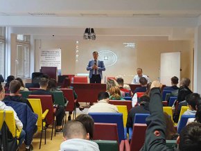 Андрей Ковачев, ЕНП, пред студенти от специалностите Национална сигурност и Информационни технологии 