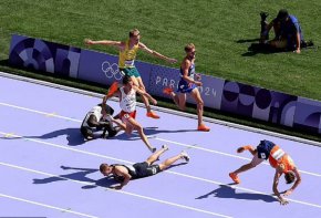  Хаоса на бягането на 5000 м при мъжете на Олимпийските игри