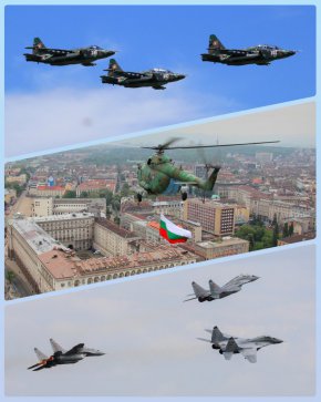 Тренировъчни полети на военна авиация над София за 6 май 