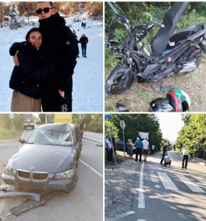 19-годишен с BMW помете мотопед и уби двама тинейджъри: Фото на деня
