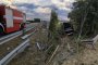 Спукана гума прати камион през две мантинели в насрещното на АМ „Марица“